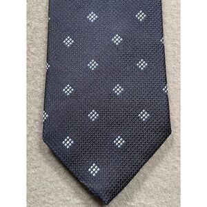 Brooks Brothers Makers and Merchants Necktie Blue Geometric Silk USA EUC